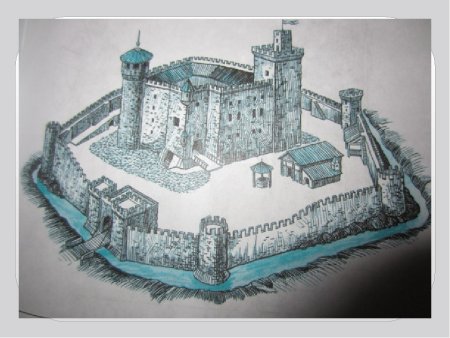 Рыцарский замок 12 века