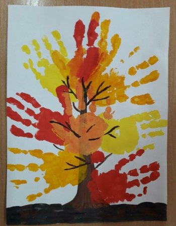 Осень в нетрадиционной технике рисования