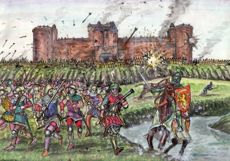 Штурм замка средневекового донжон