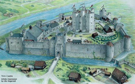 Древнерусская крепость карандашом