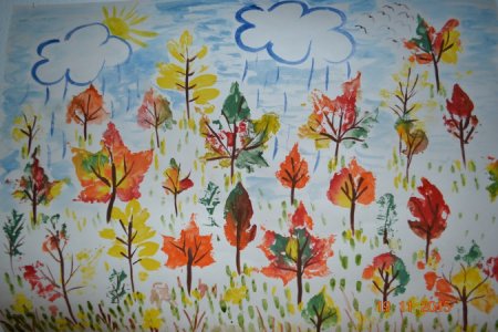 Рисование в средней группе на тему осень
