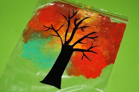 Рисование осени нетрадиционным способом