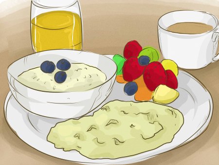 Рисунок полезный завтрак для детей
