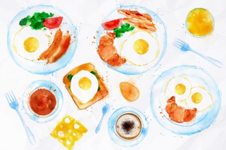 Полезный завтрак рисунок