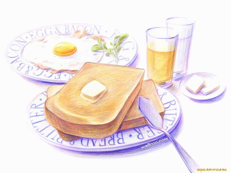 Рисунок на тему завтрак