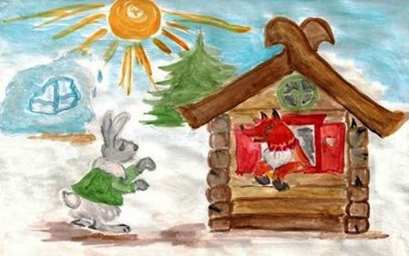 Иллюстрации к сказке Заюшкина избушка