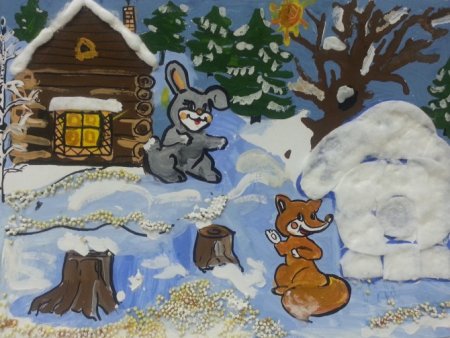 Рисование заюшкиной избушки