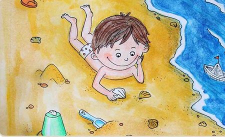 Детские рисунки на тему море