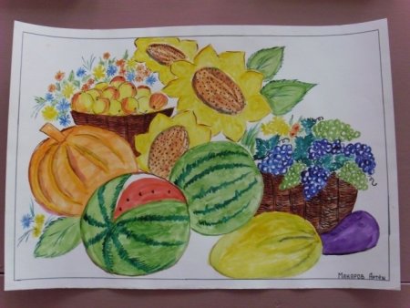 Отдых на даче рисунок