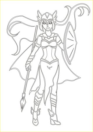 Валькирия для срисовки