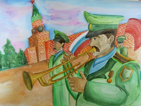 День Победы парад рисунок