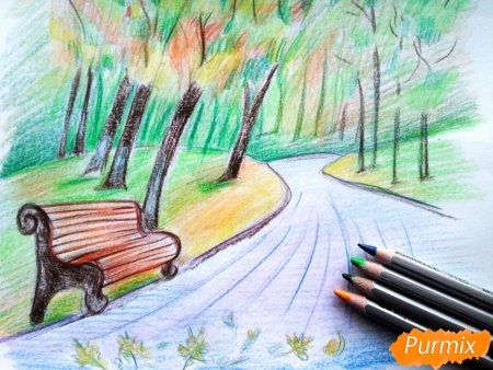 Рисование осень подготовительная группа