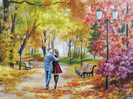 Перспектива аллея гуашью