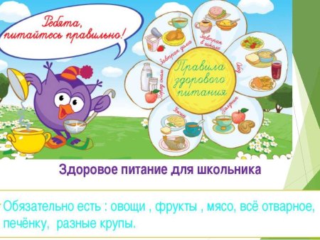 Здоровое питание школьника