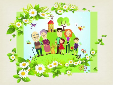 Мультяшные дети на природе