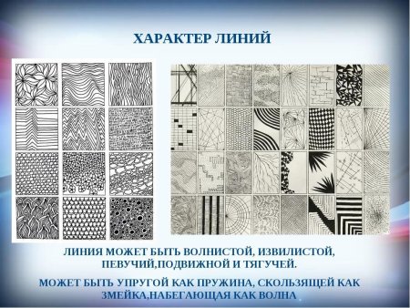 Характер линий в рисунке