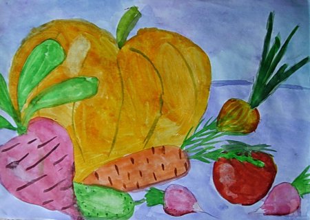Рисование овощи