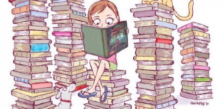 Много книг рисунок