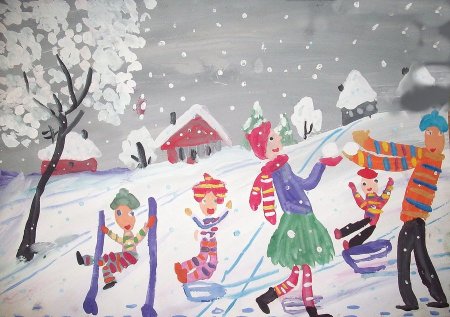 Рисунок на тему зима