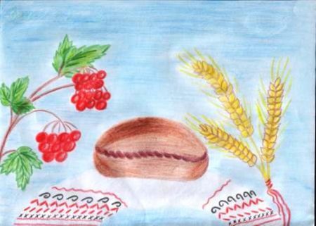 Рисование хлеб всему голова