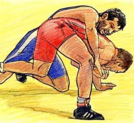 Борец рисунок