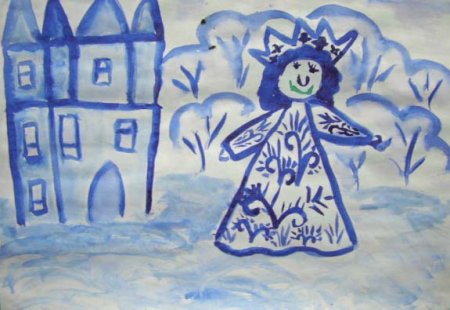 Рисование зимняя сказка в подготовительной группе