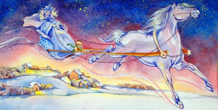 Детские иллюстрации к сказке Снежная Королева