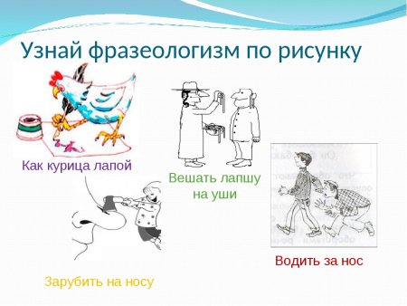 Фразеологизмы рисунки