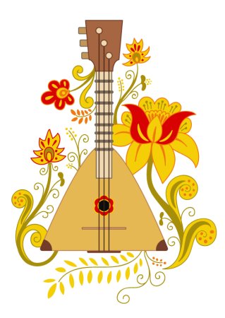 Балалайка на прозрачном фоне