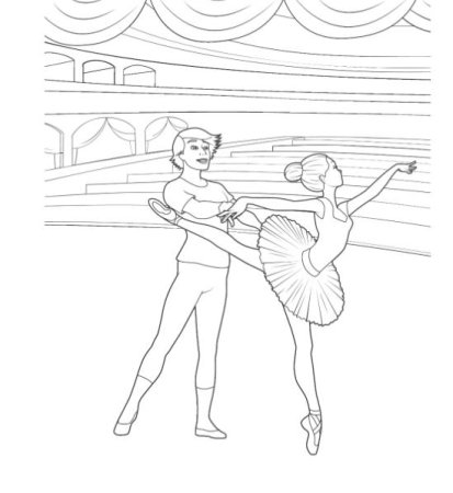 Балерина Щелкунчик раскраска