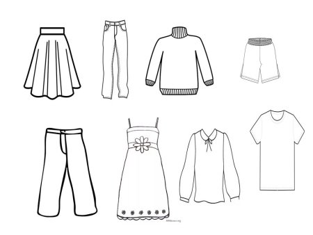 Одежда раскраска для детей