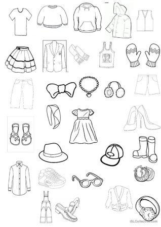 Одежда раскраска для детей