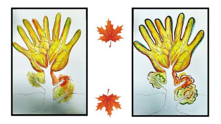 Рисование осеннее дерево в средней группе