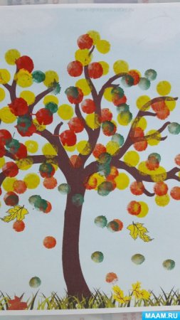 Рисование пальчиками осенью младшая группа