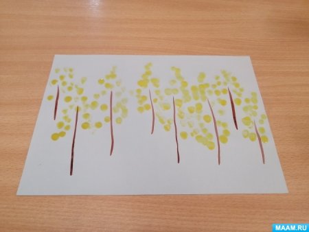 Рисование ладошками осень