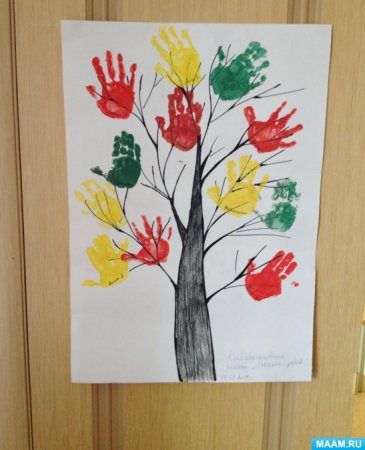 Рисование пальчиками осень