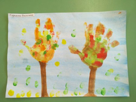 Пальчиковое рисование цветы