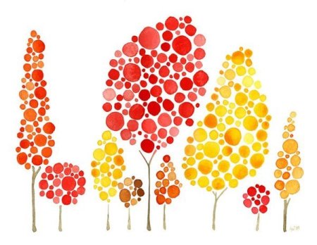 В ладошках листья осенние