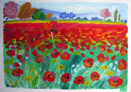 Поле цветов для рисования