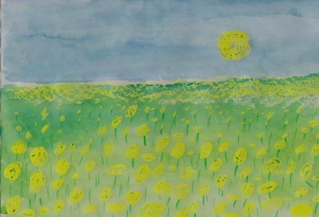 Рисование летнего Луга