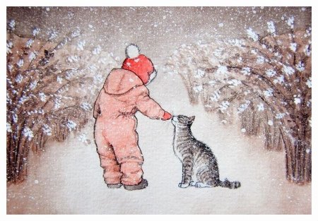 Рисунок на тему первый снег