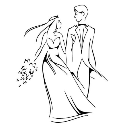 Жених и невеста эскиз