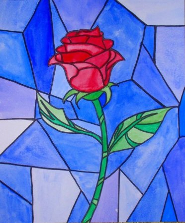 Витражная роза