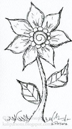 Легкие рисунки на тему цветы