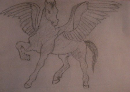 Сказочное животное карандашом