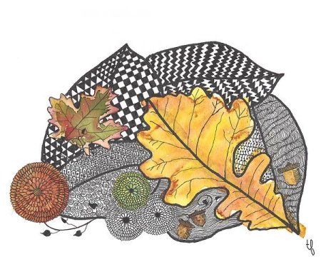 Стилизованные осенние листья