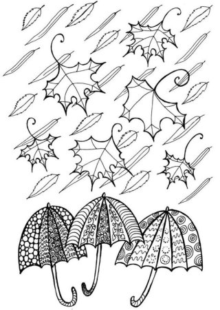 Эскиз рисунка на тему осень