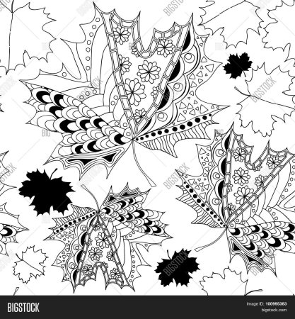 Кленовый лист в графике