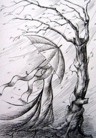 Природа карандашом