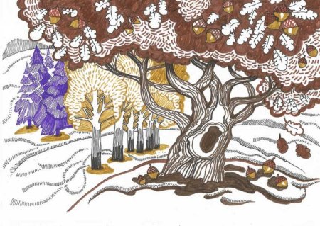 Сказочное дерево в графике